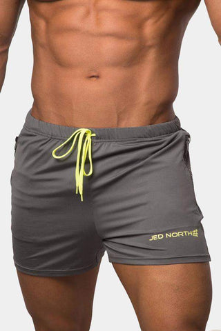 Agile Bodybuilding 4'' Shorts w Zipper Pockets - Gray - Jed North Canada