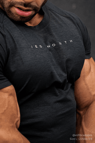 Camiseta de entrenamiento de manga corta Agile - Negro carbón