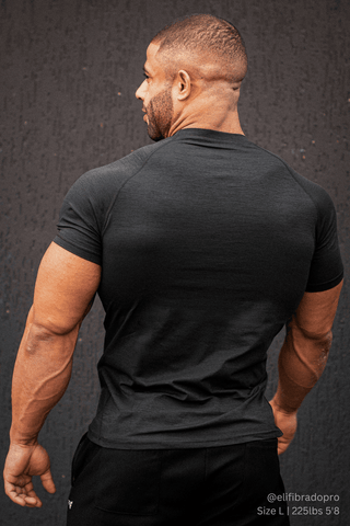 Camiseta de entrenamiento de manga corta Agile - Negro carbón