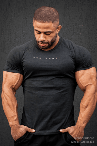 Camiseta de entrenamiento de manga corta Agile - Negro carbón
