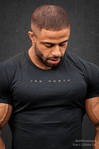 Camiseta de entrenamiento de manga corta Agile - Negro carbón
