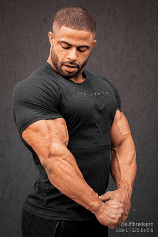 Camiseta de entrenamiento de manga corta Agile - Negro carbón