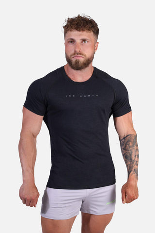 Camiseta de entrenamiento de manga corta Agile - Negro carbón