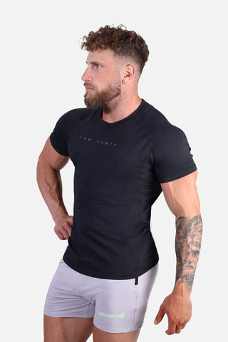 Camiseta de entrenamiento de manga corta Agile - Negro carbón