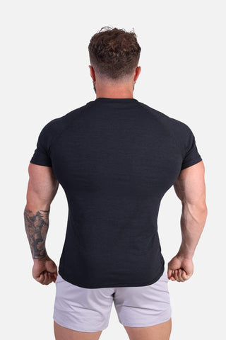 Camiseta de entrenamiento de manga corta Agile - Negro carbón