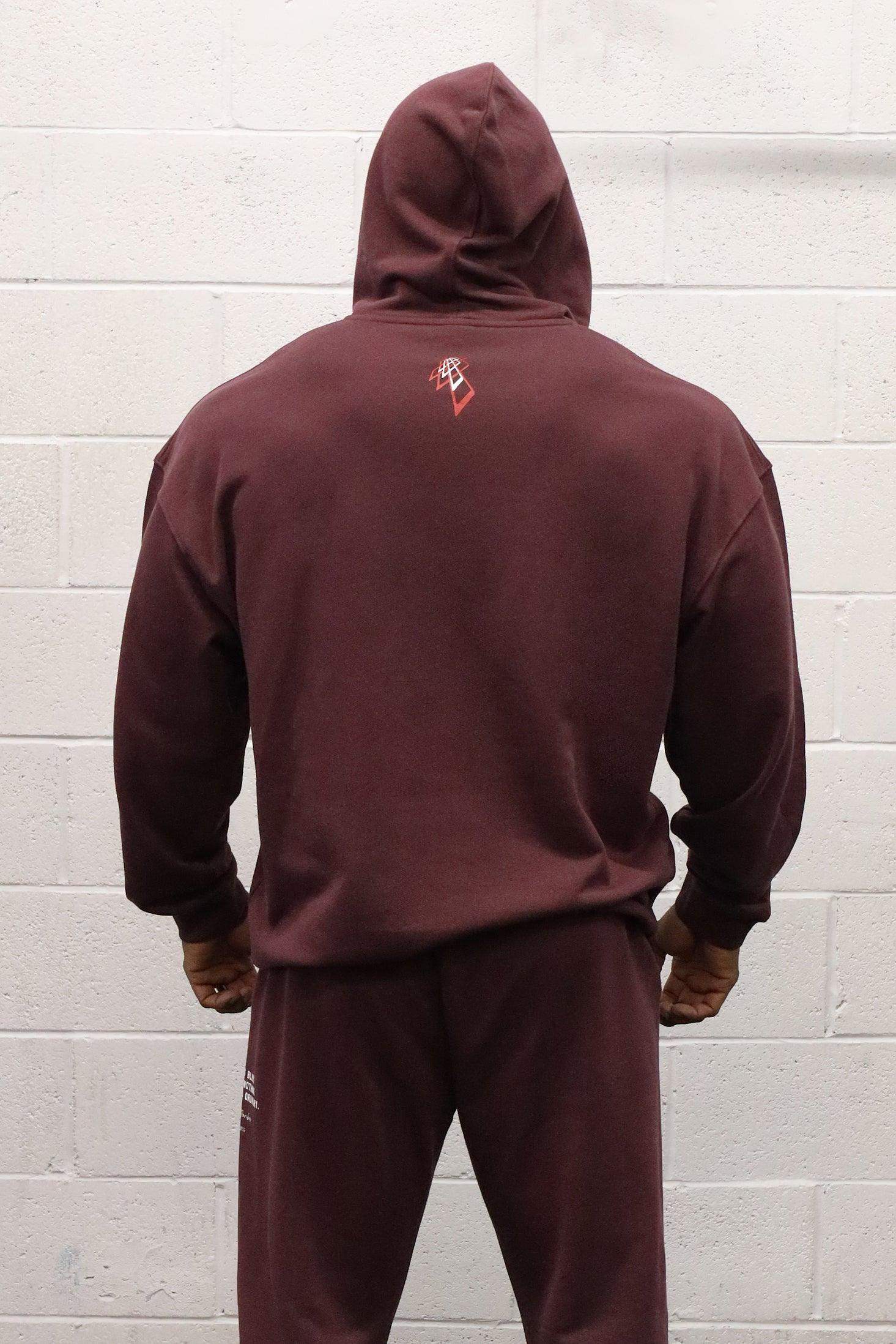 All Or Nothing French Terry Classic Zip-Up Hoodie - Maroon - Jed North Canada