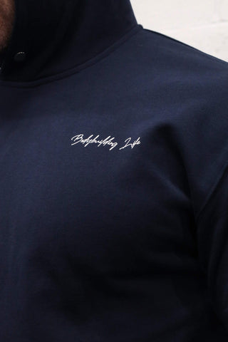 All Or Nothing French Terry Pullover Hoodie - Navy - Jed North Canada
