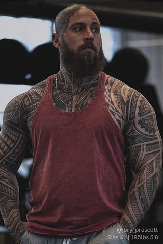 Classic Vintage Washed Racerback Stringer - Crimson
