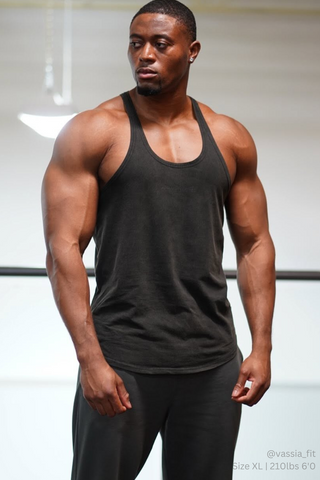 Classic Vintage Washed Racerback Stringer - Charcoal
