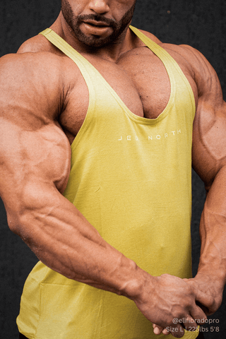 Malla deportiva clásica de culturismo - Amarillo mostaza
