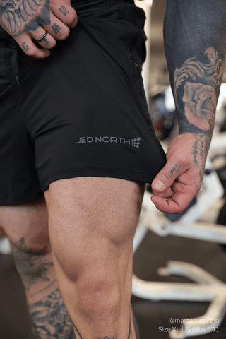 Agile Bodybuilding 4'' Shorts w Zipper Pockets - Noir