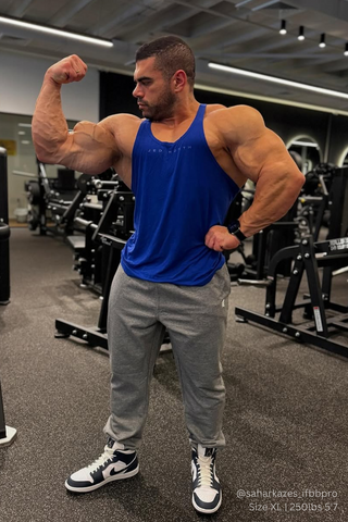 Classic Bodybuilding Racerback Stringer - Royal Blue