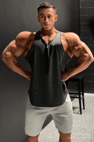 Stringer de secado rápido para entrenamiento de musculación - Carbón vegetal