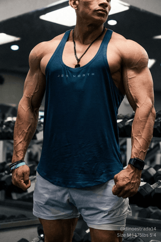 Classic Bodybuilding Racerback Stringer - Navy
