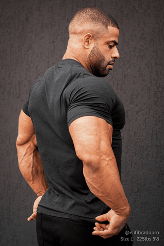 Camiseta de entrenamiento de manga corta Agile - Negro carbón