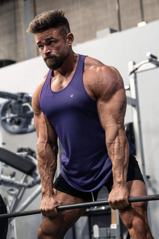 Fast-Dry Bodybuilding Workout Stringer - Violet - Jed North Canada