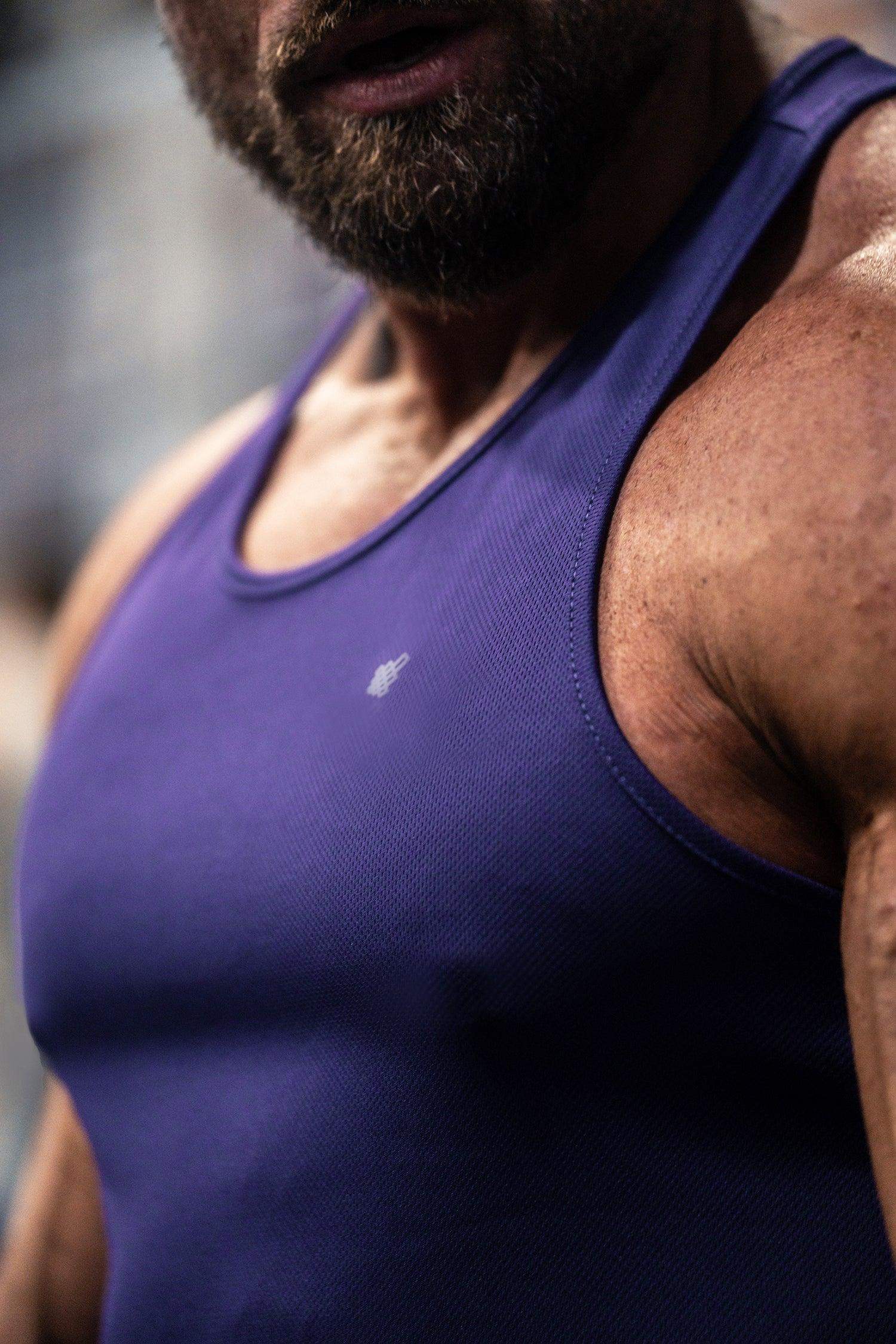 Fast-Dry Bodybuilding Workout Stringer - Violet - Jed North Canada