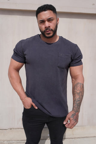 Classic Casual Pocket T-Shirt - Dark Gray