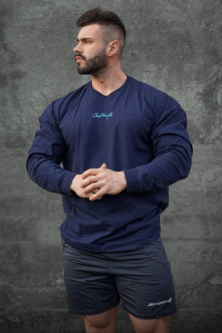 Energy Oversized Long Sleeve T-Shirt 2.0 - Midnight Blue