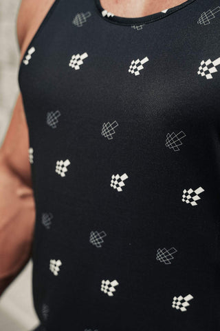 Graphic Muscle Stringer - Black JN Logo