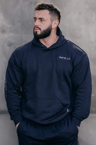 All Or Nothing French Terry Pullover Hoodie - Navy - Jed North Canada