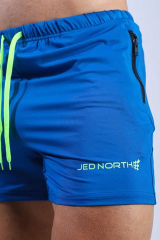 Agile Bodybuilding 4'' Shorts w Zipper Pockets - Royal Blue