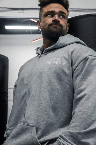 All Or Nothing French Terry Classic Zip-Up Hoodie - Light Gray - Jed North Canada