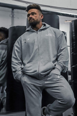 All Or Nothing French Terry Classic Zip-Up Hoodie - Light Gray - Jed North Canada