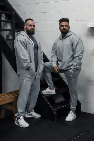 All Or Nothing French Terry Classic Zip-Up Hoodie - Light Gray - Jed North Canada