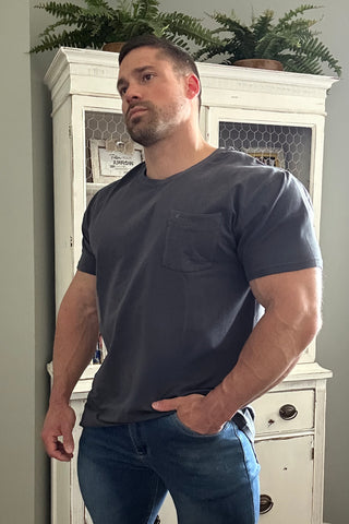 Classic Casual Pocket T-Shirt - Dark Gray