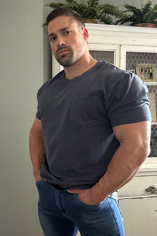 Classic Casual Pocket T-Shirt - Dark Gray