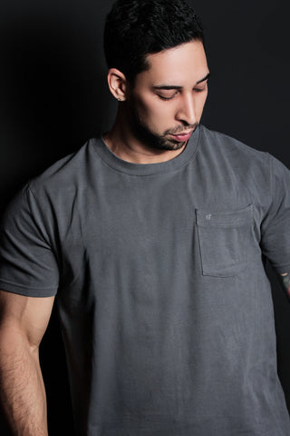 Classic Casual Pocket T-Shirt - Dark Gray