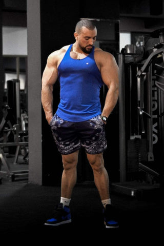 Stringer de entrenamiento de musculación de secado rápido - Azul rey
