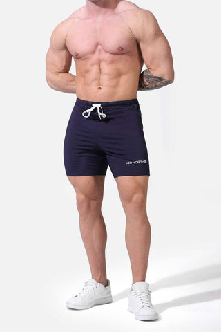 Agile Plus 6.5'' Bodybuilding  Shorts w Zipper Pockets - Navy