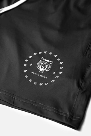 Agile Bodybuilding 4'' Shorts w Zipper Pockets - Tiger Black