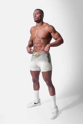 Agile Bodybuilding 4'' Shorts w Zipper Pockets - Ombré Gray - Jed North Canada