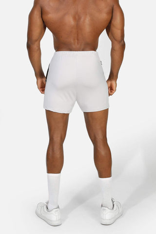 Pantalones cortos de culturismo Agile de 4'' con bolsillos con cremallera - Gris platino