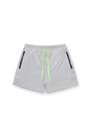 Pantalones cortos de culturismo Agile de 4'' con bolsillos con cremallera - Gris platino