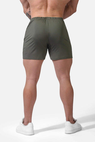 Agile Bodybuilding 4'' Shorts w Zipper Pockets - Olive - Jed North Canada