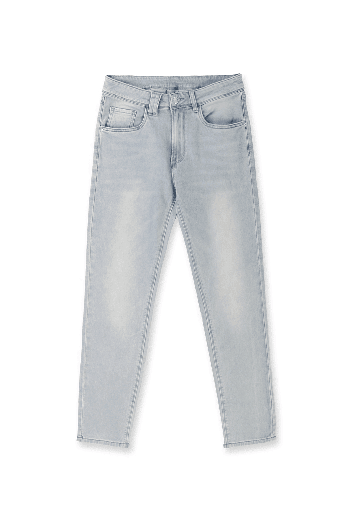 Men's Premium Fitted Stretchy Jeans - Faded Light Blue - Jed North Canada