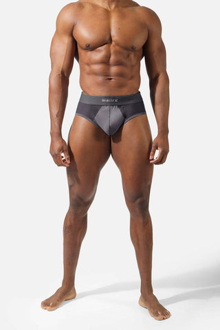 Men's Workout Mesh Briefs 2 Pack - Black & Dark Gray - Jed North Canada