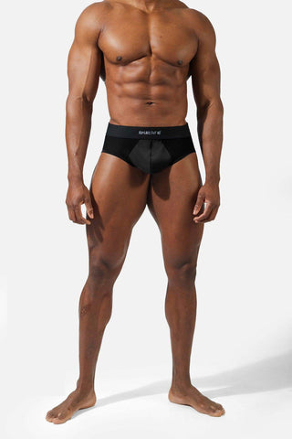 Men's Workout Mesh Briefs 2 Pack - Black & Dark Gray - Jed North Canada
