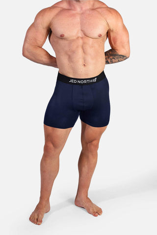 Pack de 2 bóxers deportivos de malla para hombre - Negro y azul marino