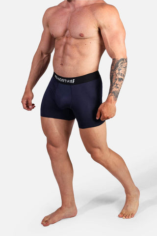 Pack de 2 bóxers deportivos de malla para hombre - Negro y azul marino