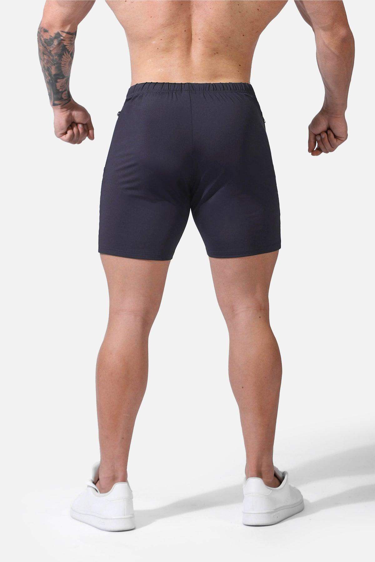 Agile Plus 5.5'' Bodybuilding Shorts w Zipper Pockets - Gray - Jed North Canada