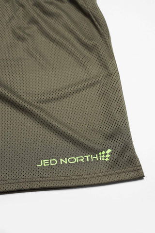 Pantalones cortos de malla de jersey de 19 cm - Verde oliva