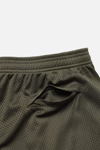 Pantalones cortos de malla de jersey de 19 cm - Verde oliva