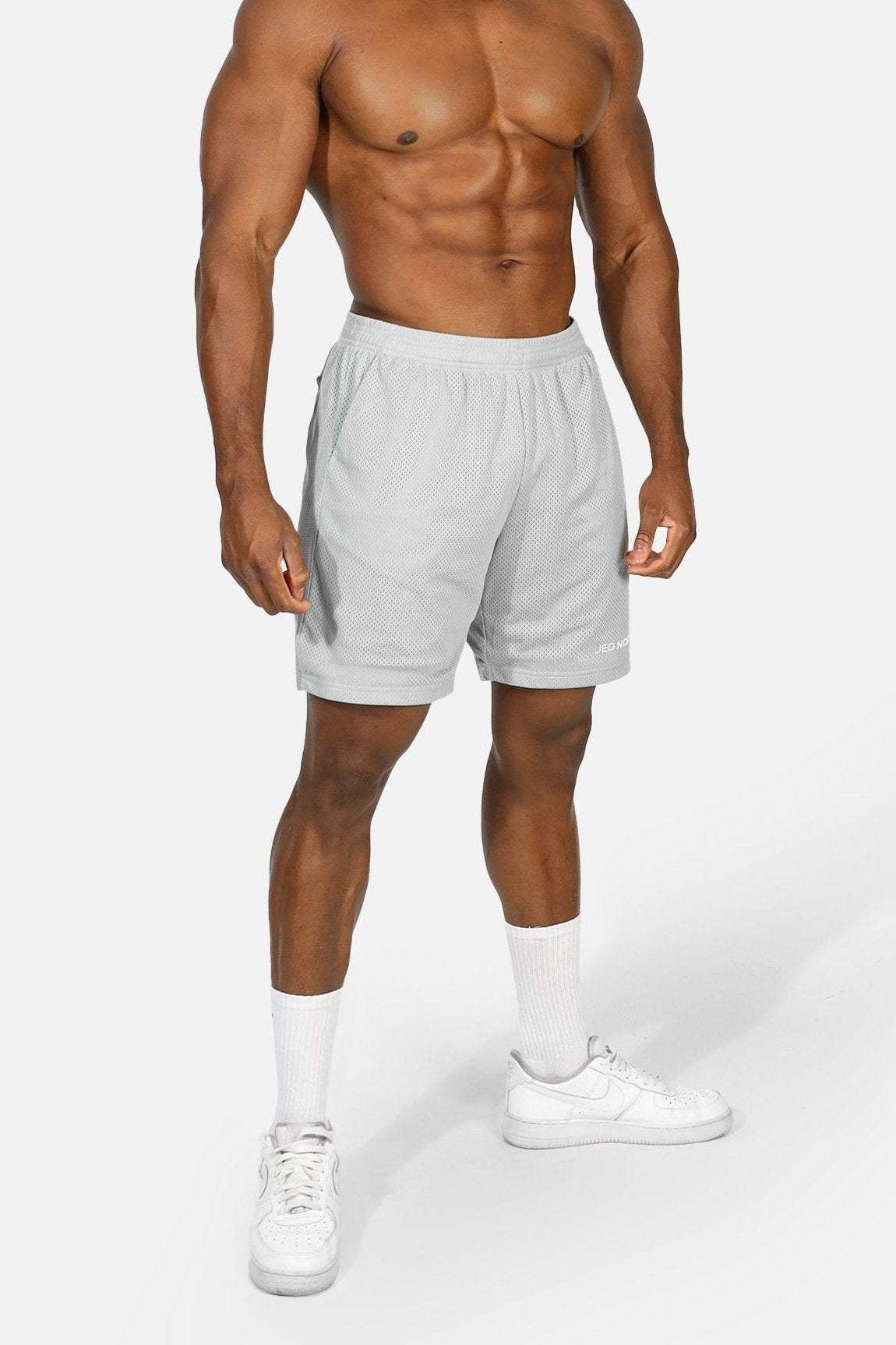 Jersey Mesh 7.5" Gym Shorts - Polar Silver
