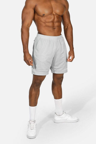 Jersey Mesh 7.5" Gym Shorts - Polar Silver