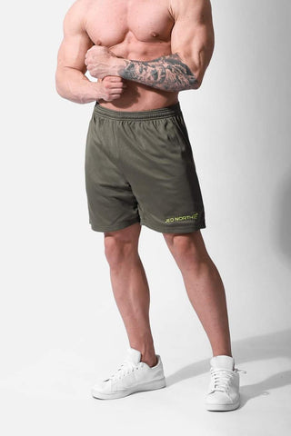 Pantalones cortos de malla de jersey de 19 cm - Verde oliva